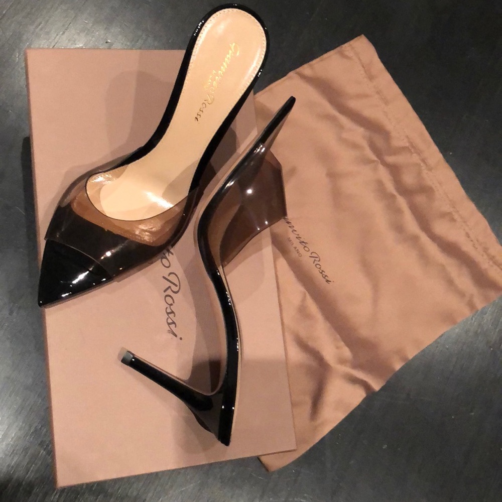 Gianvito Rossi Patent Leather & PVC Mules